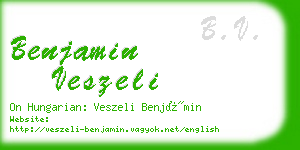 benjamin veszeli business card